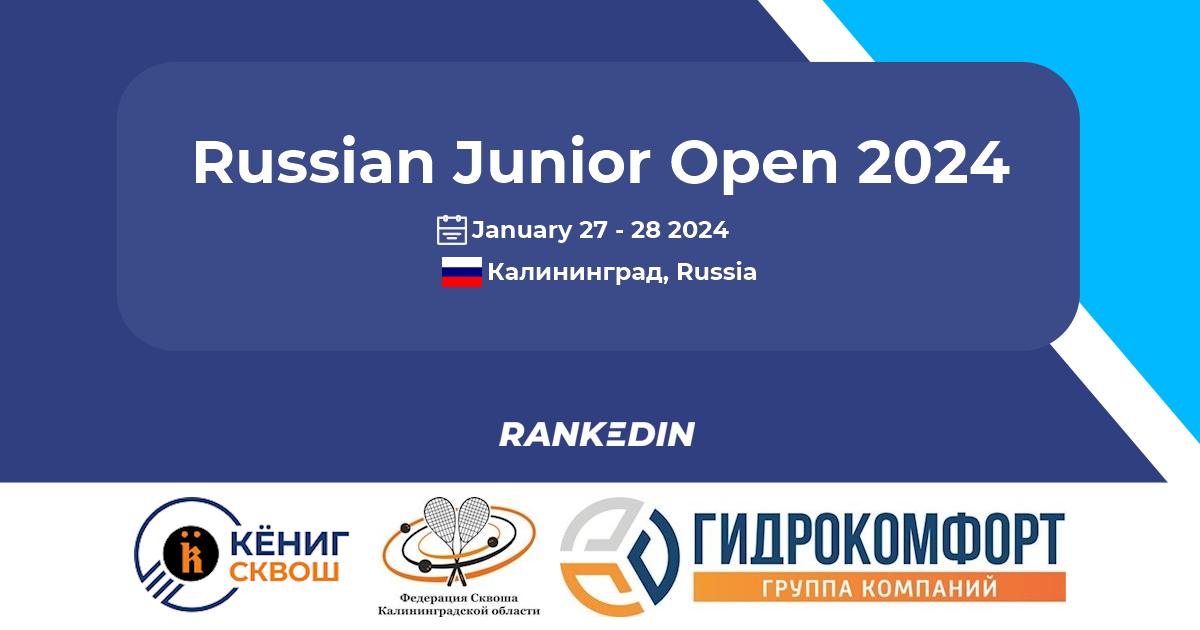 Russian Junior Open 2024 Squash Tournament Калининград ...