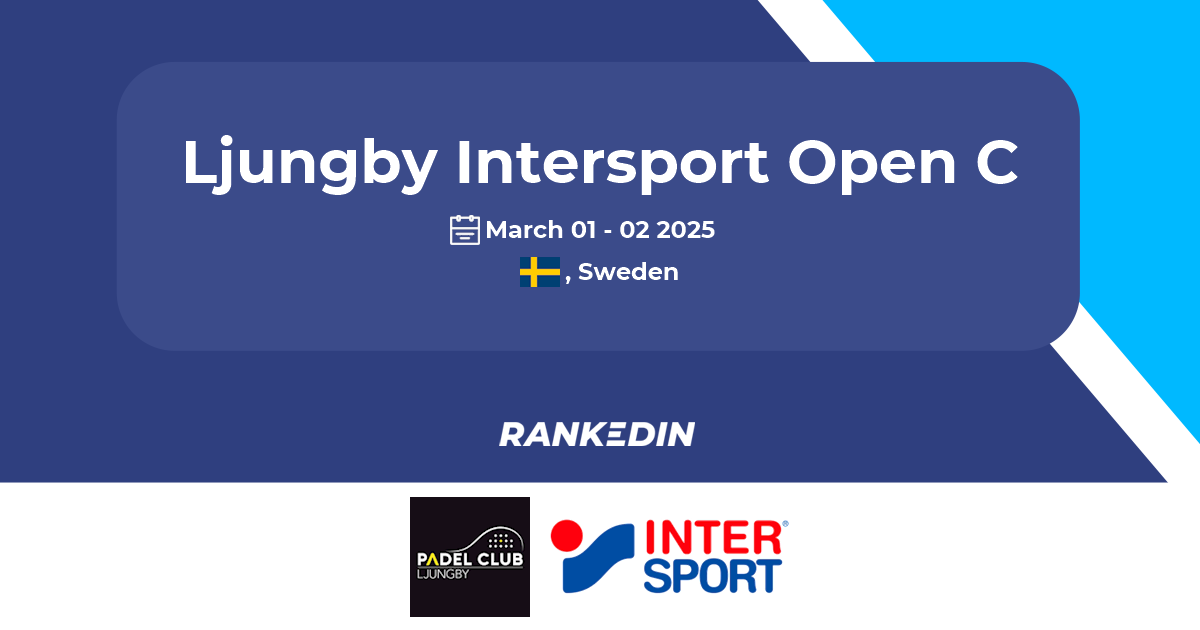 Ljungby Intersport Open C/D-klass Herr/Dam (Prisbord värde ...